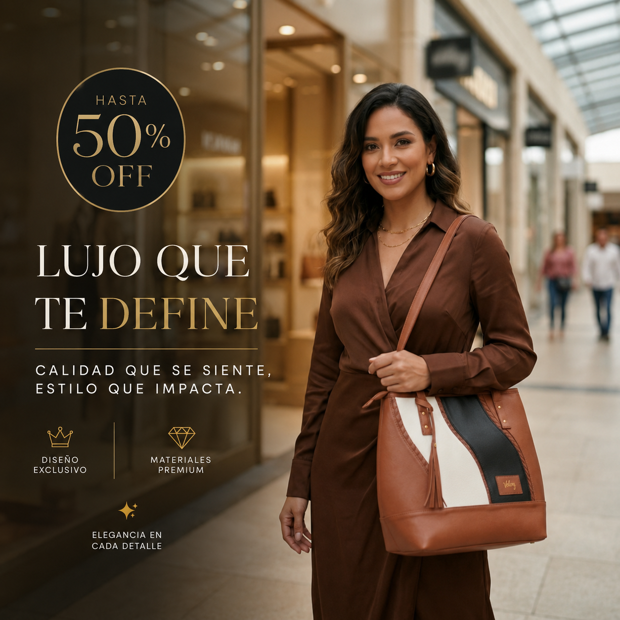 Bolso Premium Velez Luna - Lanzamiento Exclusivo Con 50% de Descuento