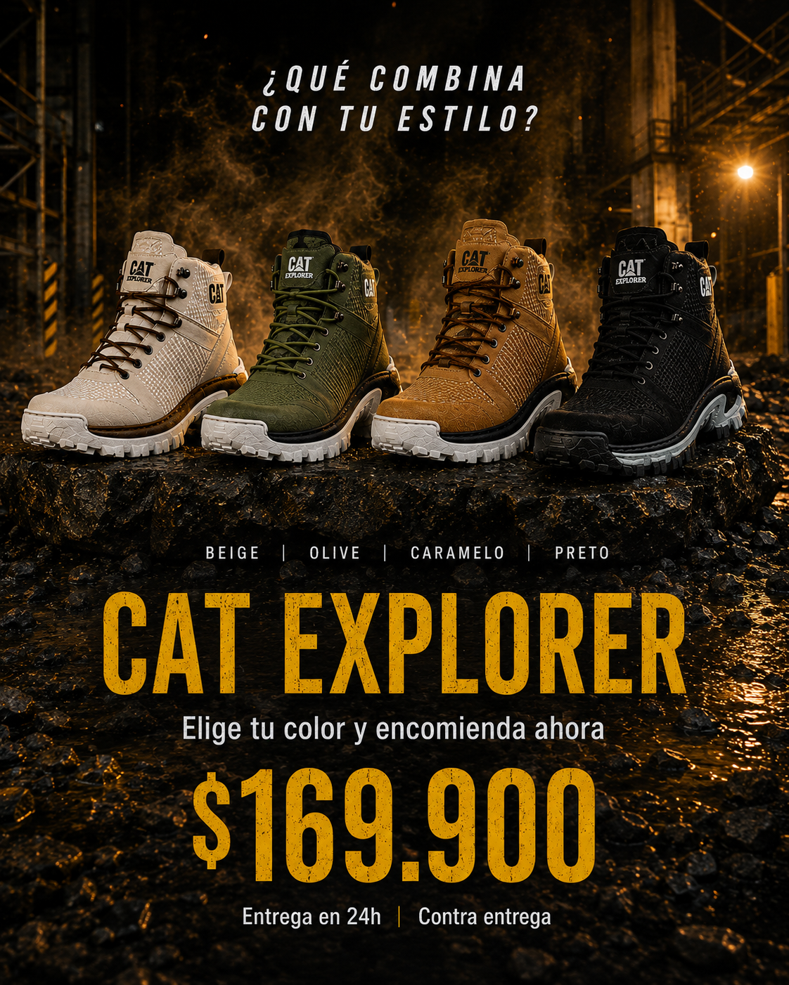 Botas de COP$350.000+ por $169.900 | CAT Explorer | Últimos Pares  Aprovecha —Contra entrega