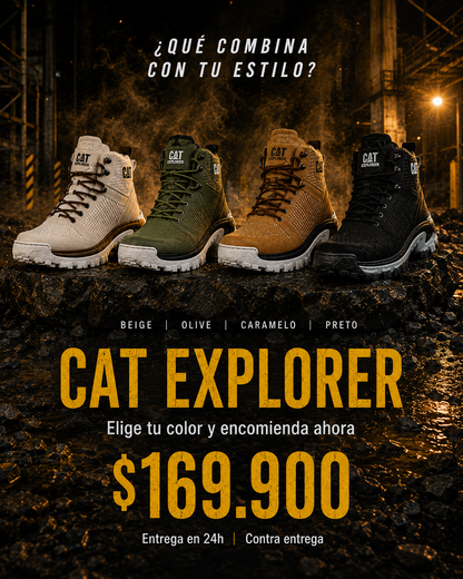 Botas de COP$350.000+ por $169.900 | CAT Explorer | Últimos Pares  Aprovecha —Contra entrega
